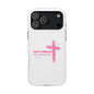 Phone Case — "God is within her, She will not fall" Pink Cross Magnetic Impact-Resistant Case