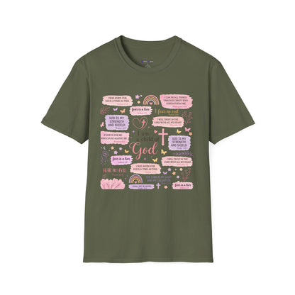 Christian Inspirational T-Shirt — “I am a child of God” Pink Scripture Tee