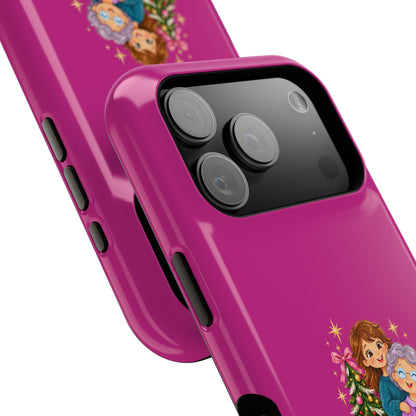 Magenta Christmas Grandma Phone Case — "Abuela, eres un regalo de Dios. ¡Feliz Navidad!" Magnetic Impact-Resistant