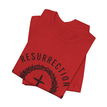 Resurrection Cross T‑Shirt — "Resurrection Rewrote the Ending" Christian Tee