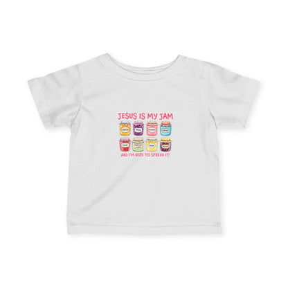 Infant Tee — "Jesus Is My Jam" Cute Christian Baby Shirt