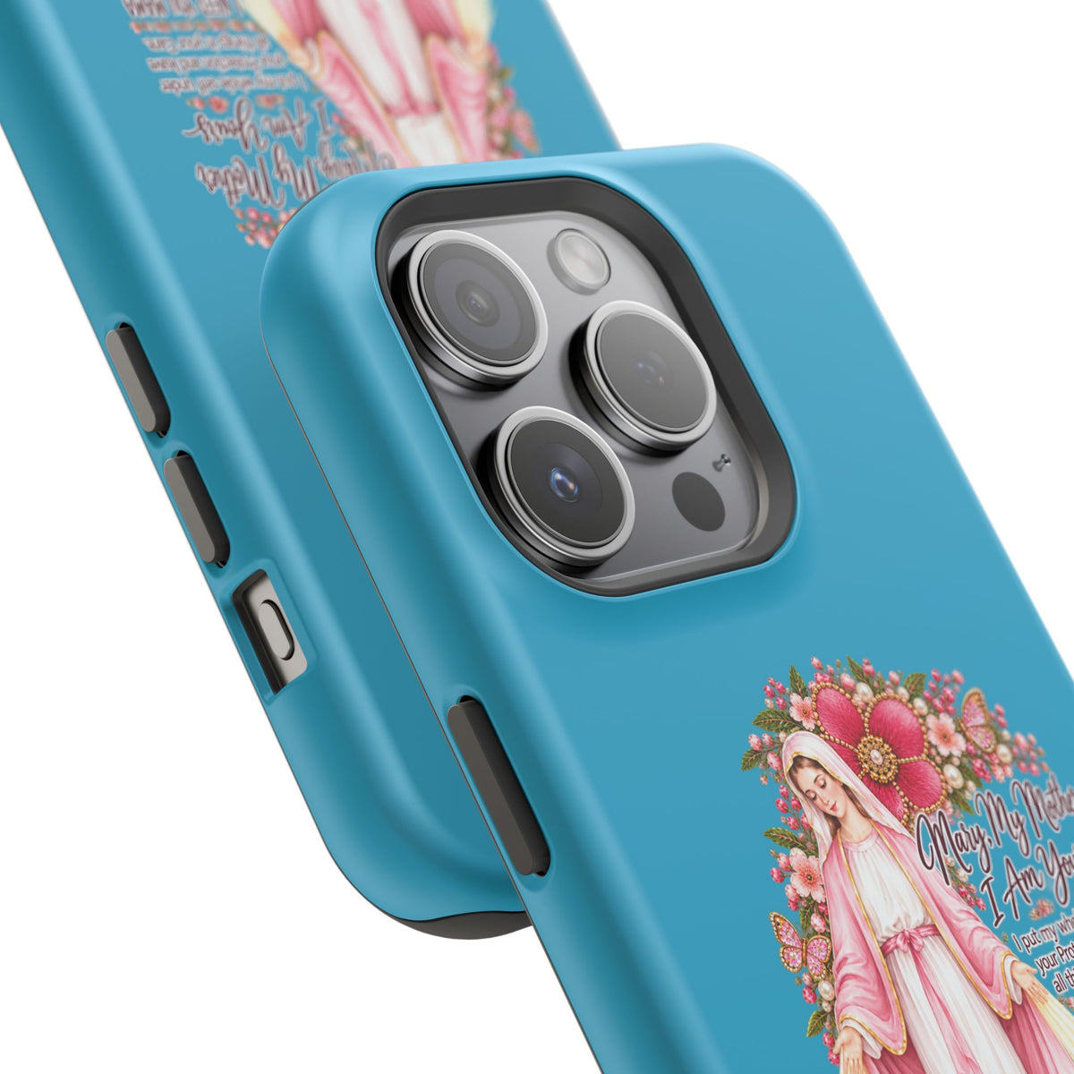 Religious Floral Phone Case — 'Blessed Virgin' Magnetic Impact-Resistant Case