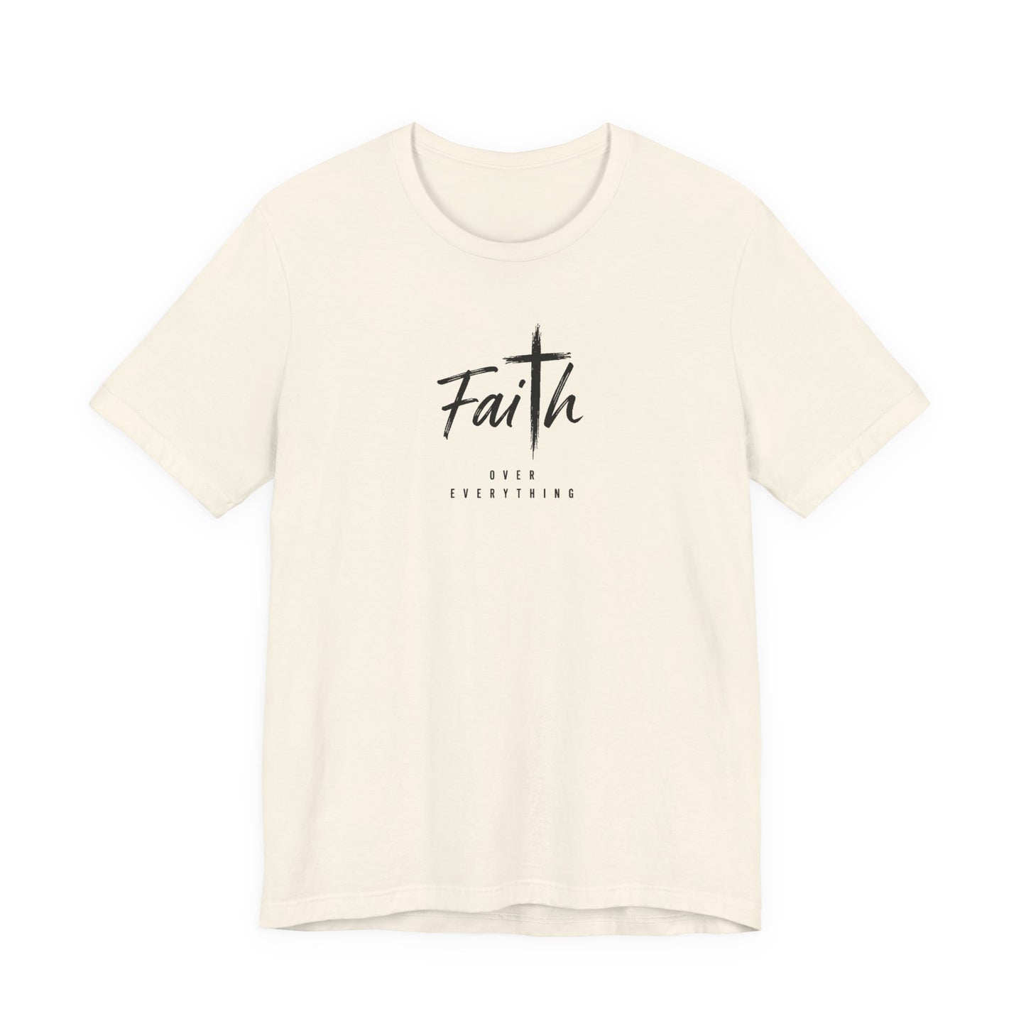 Faith Cross T-Shirt — 'Our Father' Lord's Prayer Back Print Christian Tee