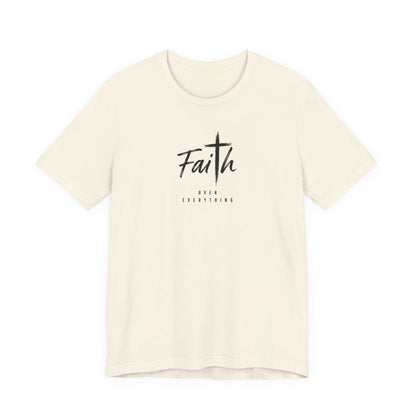Faith Cross T-Shirt — 'Our Father' Lord's Prayer Back Print Christian Tee