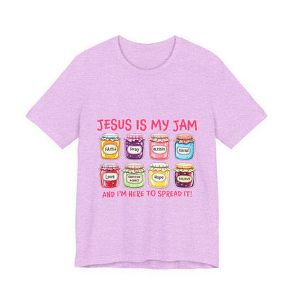 Christian T-Shirt — "Jesus Is My Jam" Jam Jar Graphic Tee
