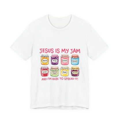 Christian T-Shirt — "Jesus Is My Jam" Jam Jar Graphic Tee