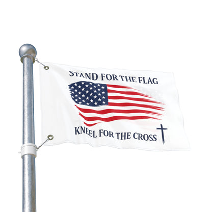 Garden Flag – "Stand for the Flag, Kneel for the Cross" Patriotic Christian Double-Sided Flag