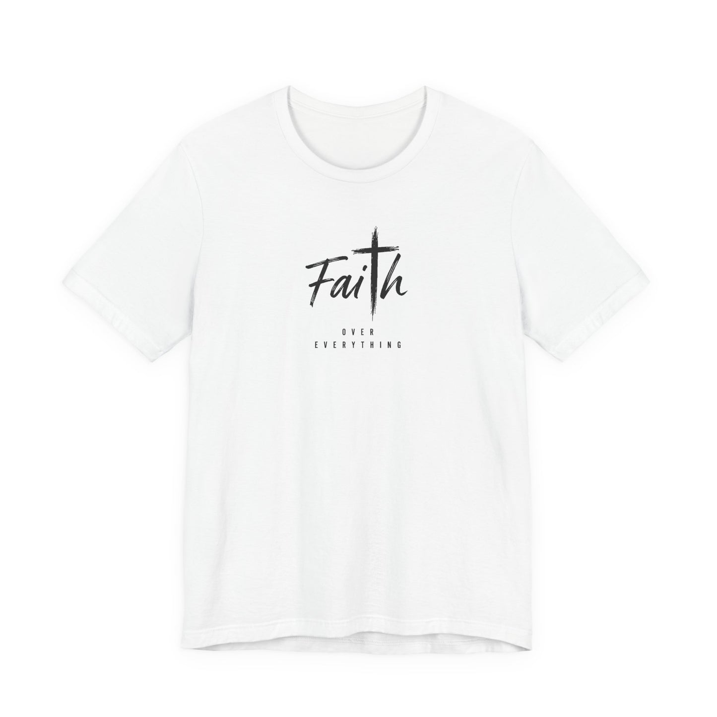 Faith Cross T-Shirt — 'Our Father' Lord's Prayer Back Print Christian Tee