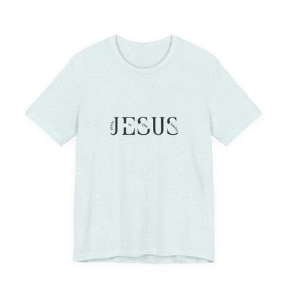 Jesus Minimalist Tee — Distressed Script Christian T-Shirt
