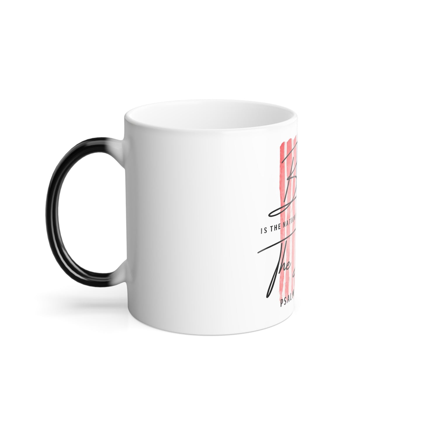 Color-Changing Mug — "Blessed is the nation whose God is the Lord" Psalm 33:12 | Patriotic Faith Coffee Mug, 11oz