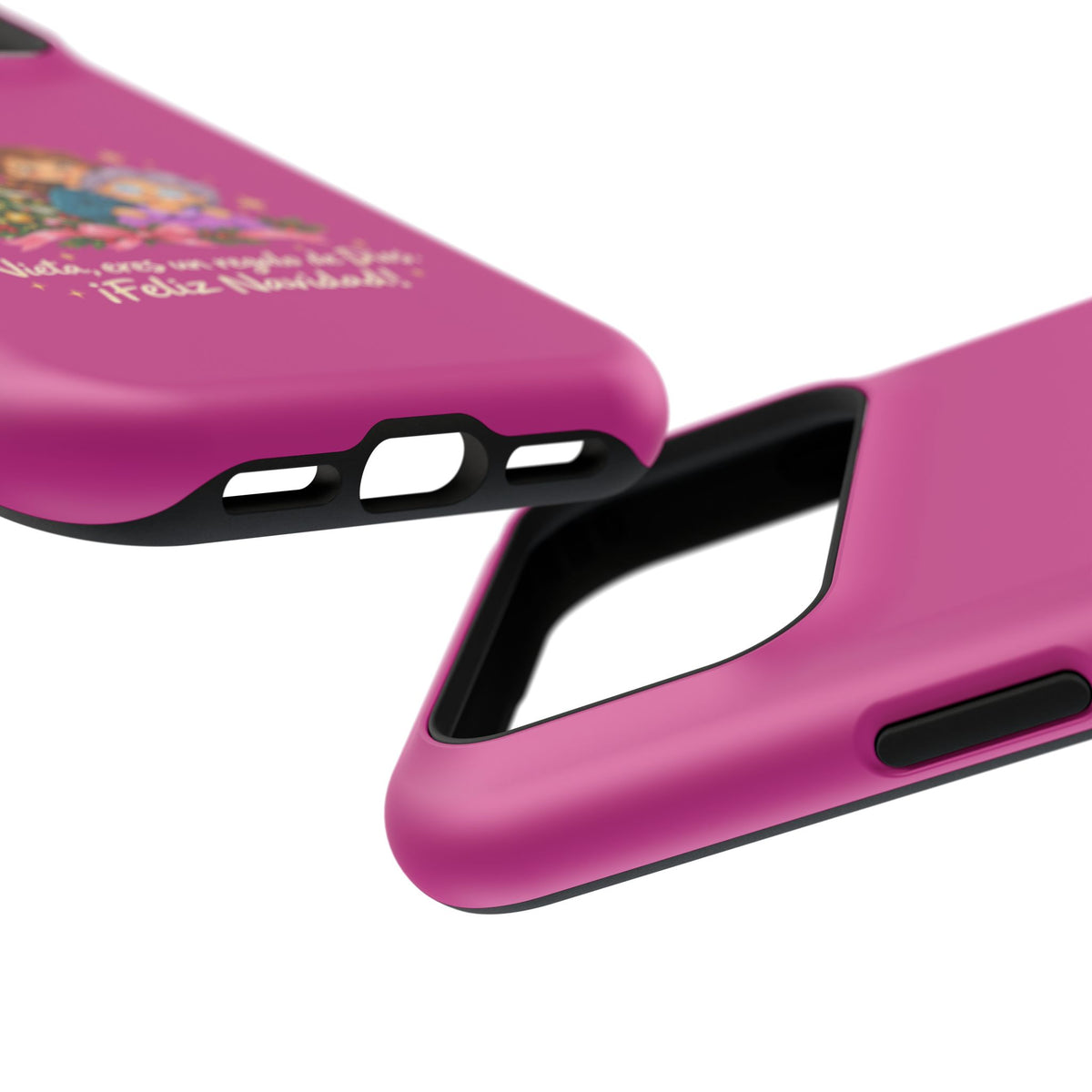 Magenta Christmas Grandma Phone Case — "Abuela, eres un regalo de Dios. ¡Feliz Navidad!" Magnetic Impact-Resistant