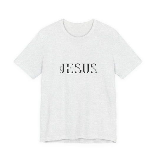 Jesus Minimalist Tee — Distressed Script Christian T-Shirt