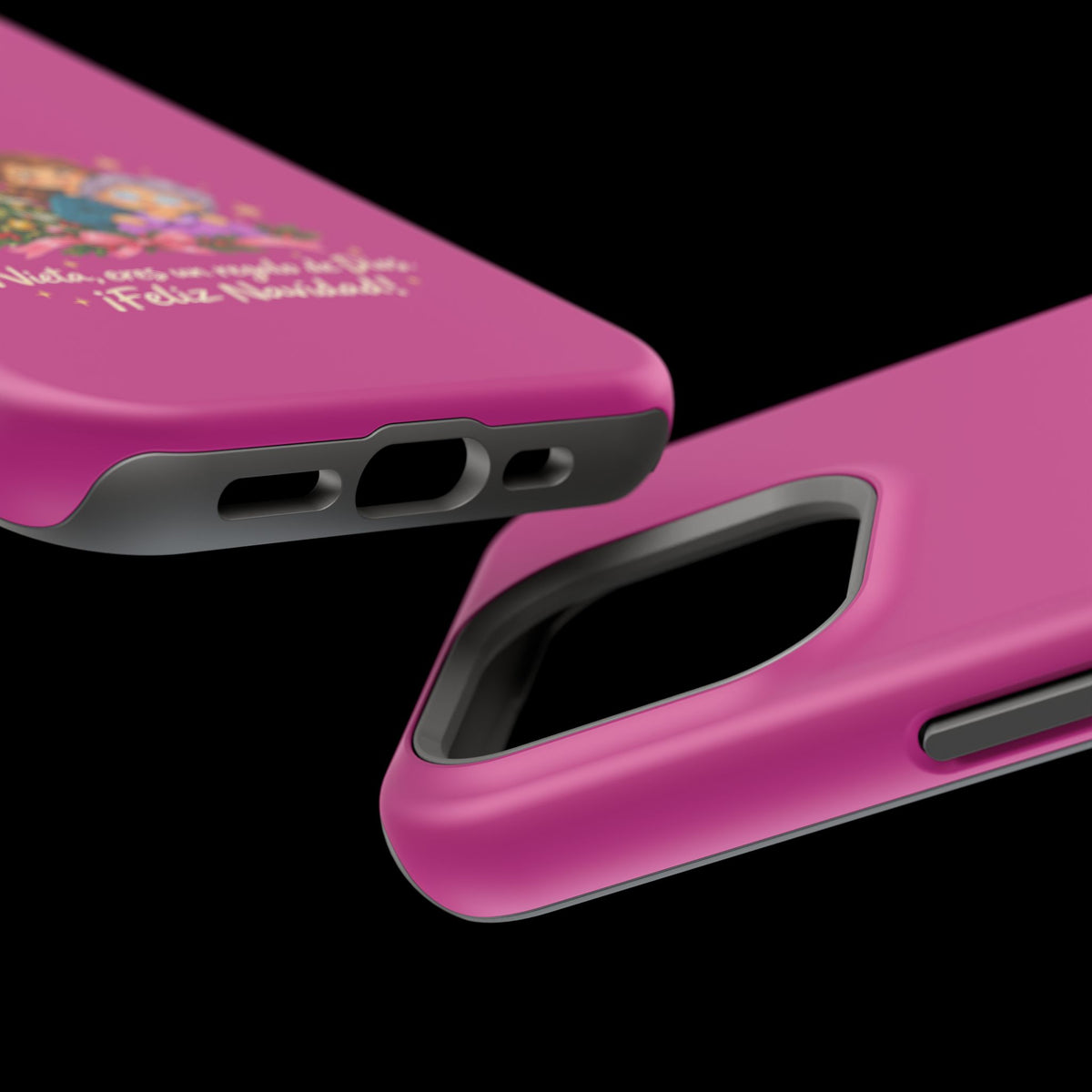 Magenta Christmas Grandma Phone Case — "Abuela, eres un regalo de Dios. ¡Feliz Navidad!" Magnetic Impact-Resistant