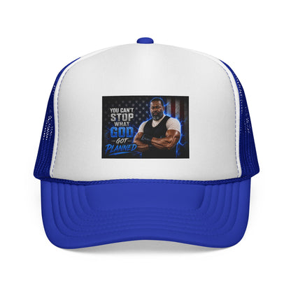 Trucker Cap — "You Can't Stop What God Got Planned" Faith Mesh Hat