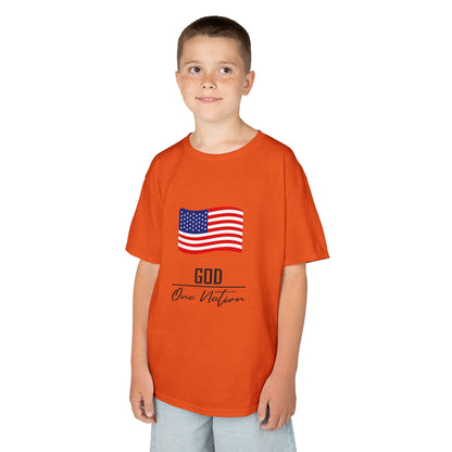 UNISEX Kids Tee — American Flag 'God One Nation' Patriotic T‑Shirt