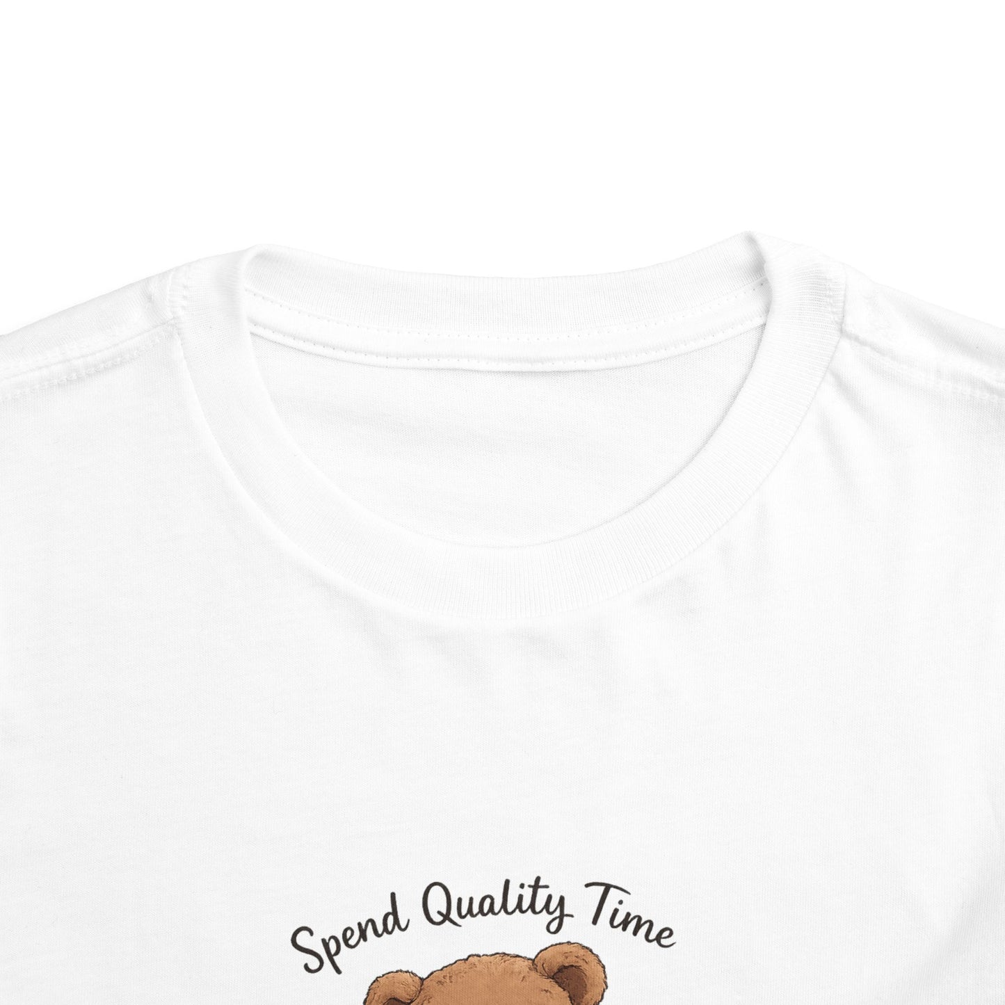 Toddler Tee — "Spend Quality Time with Jesus Today!" Bear Christian Kids Shirt