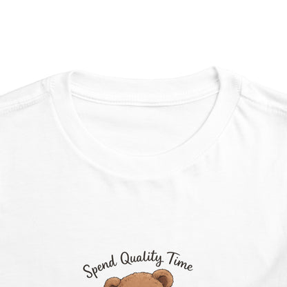 Toddler Tee — "Spend Quality Time with Jesus Today!" Bear Christian Kids Shirt