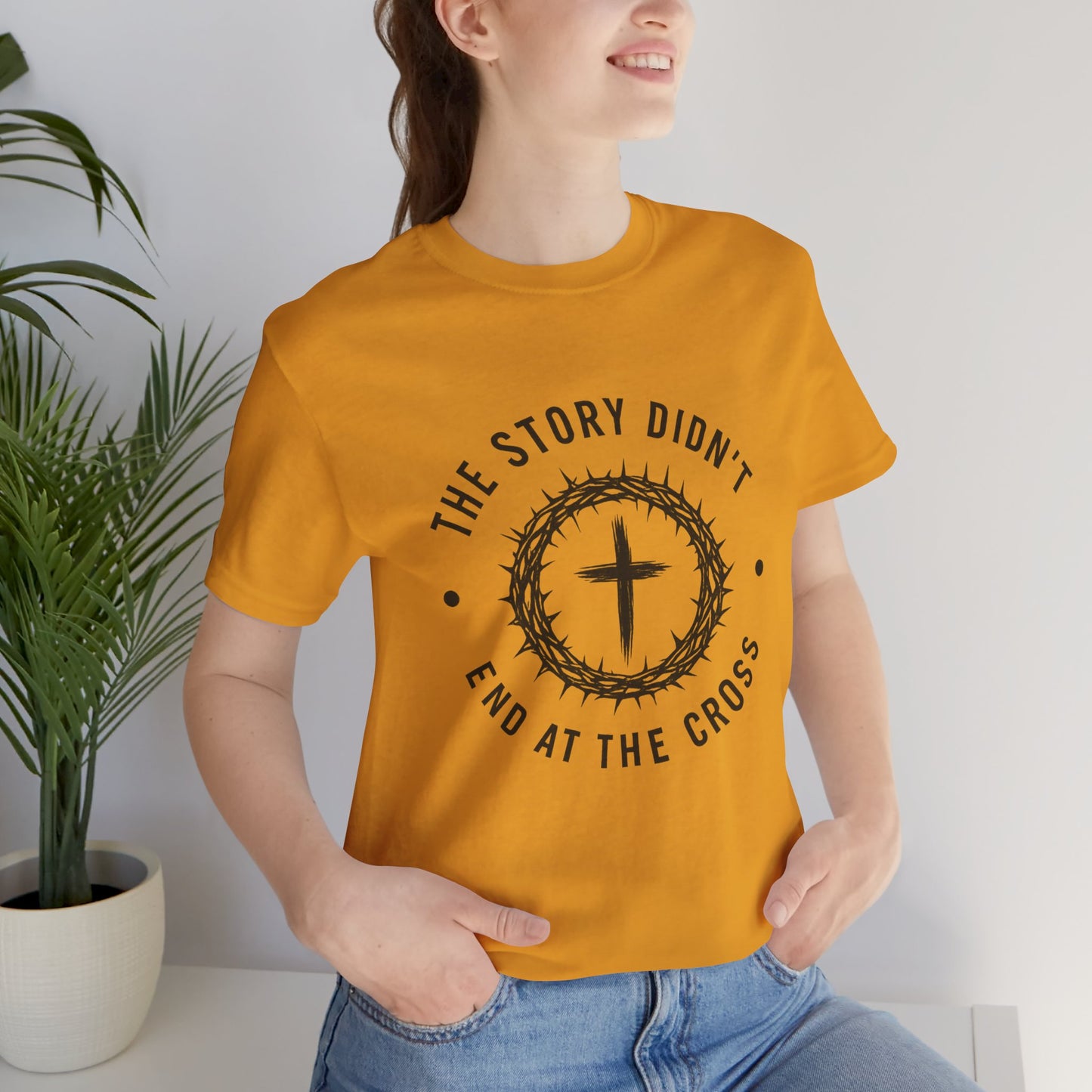 Christian Cross T-Shirt — "The Story Didn't End at the Cross" Inspirational Faith Tee