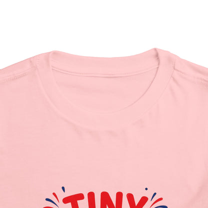 Tiny Patriot Toddler Tee – Cute American Flag 4th of July Shirt