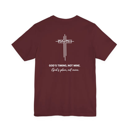Christian Cross T‑Shirt — Subtle Back Cross Graphic Religious Tee