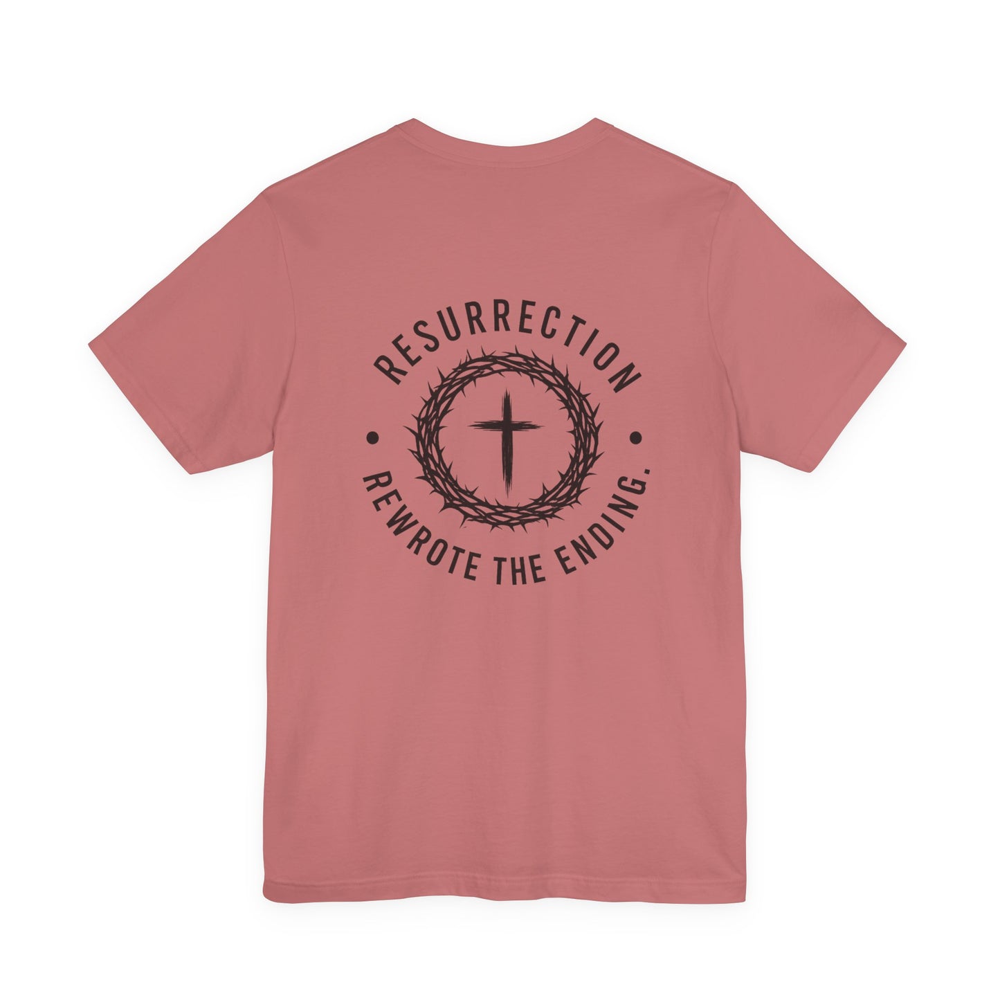 Christian Fish Tee — Small Circular 'JESUS' Design, Faith Graphic Shirt