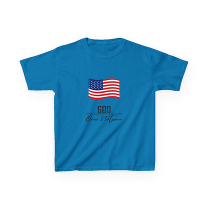 UNISEX Kids Tee — American Flag 'God One Nation' Patriotic T‑Shirt