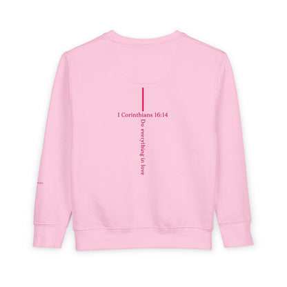 Toddler Sweatshirt — "I Roll With Jesus" Christian Toddler Tee