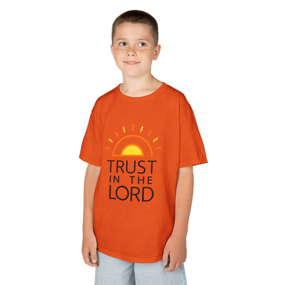 UNISEX Kids T-Shirt — "Trust in the Lord" Sun Graphic Christian Tee