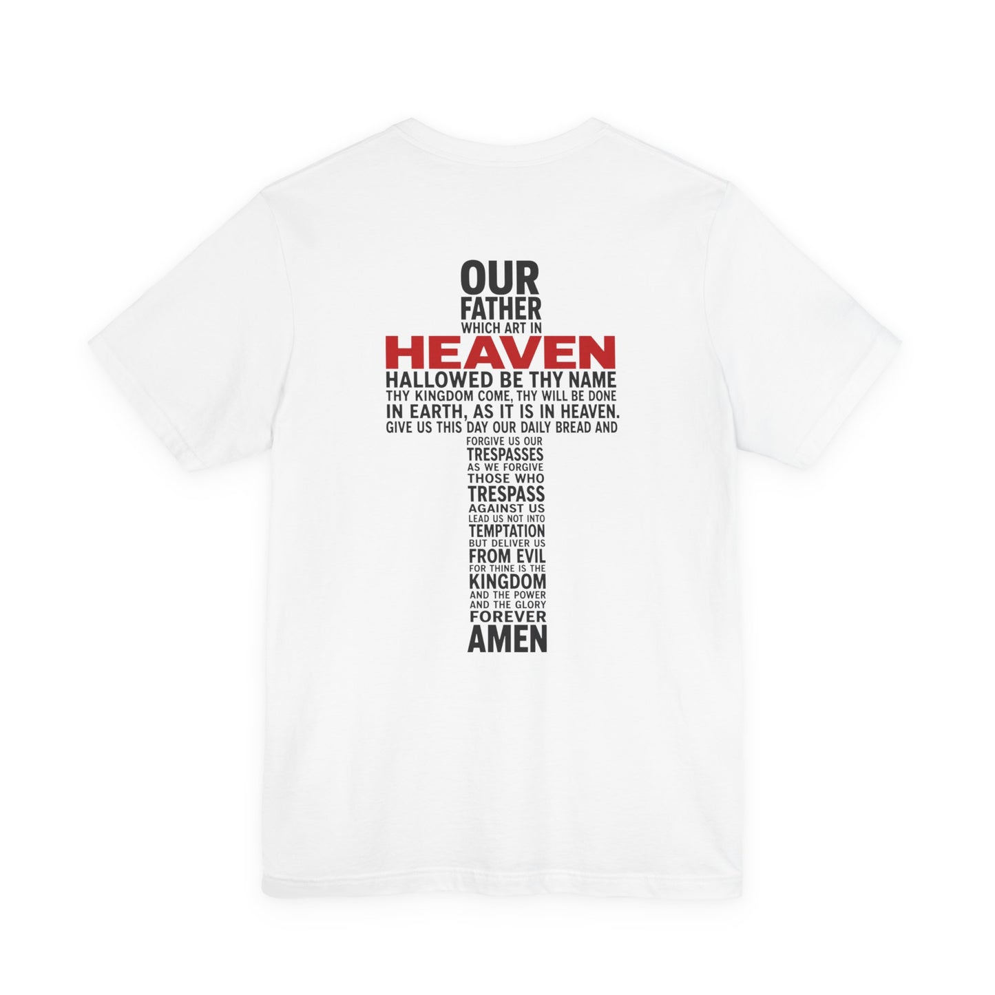 Matthew 6 Prayer Cross Tee — Our Father Lord's Prayer Christian T-Shirt