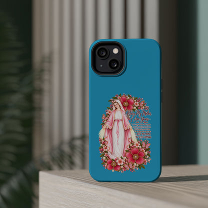 Religious Floral Phone Case — 'Blessed Virgin' Magnetic Impact-Resistant Case