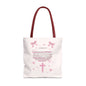 Pink Faith Tote Bag — Inspirational Cross & Rainbow AOP Tote