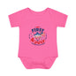 Baby Bodysuit – "My First 4th of July" Patriotic Infant Onesie
