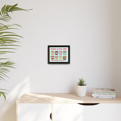 Jesus Is My Jam Framed Canvas Wall Art — Christian Inspirational Kitchen Decor