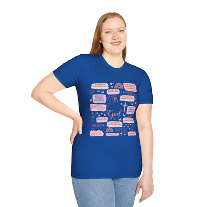 Christian Inspirational T-Shirt — “I am a child of God” Pink Scripture Tee