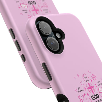 Pink Faith Phone Case — "God Is So Much Bigger Than..." Magnetic Impact-Resistant Case