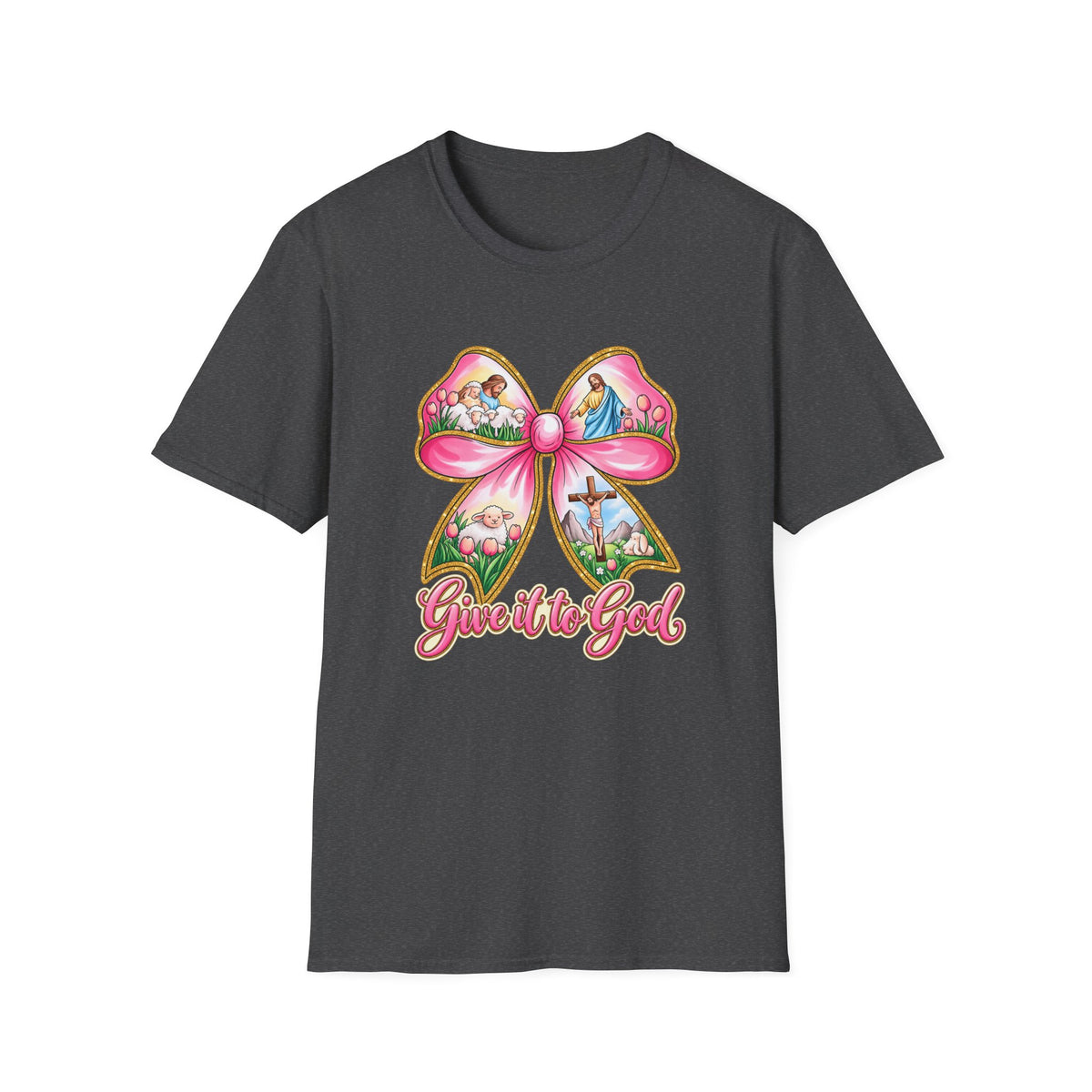 Give It to God Bow T-Shirt — Christian Faith Inspirational Tee