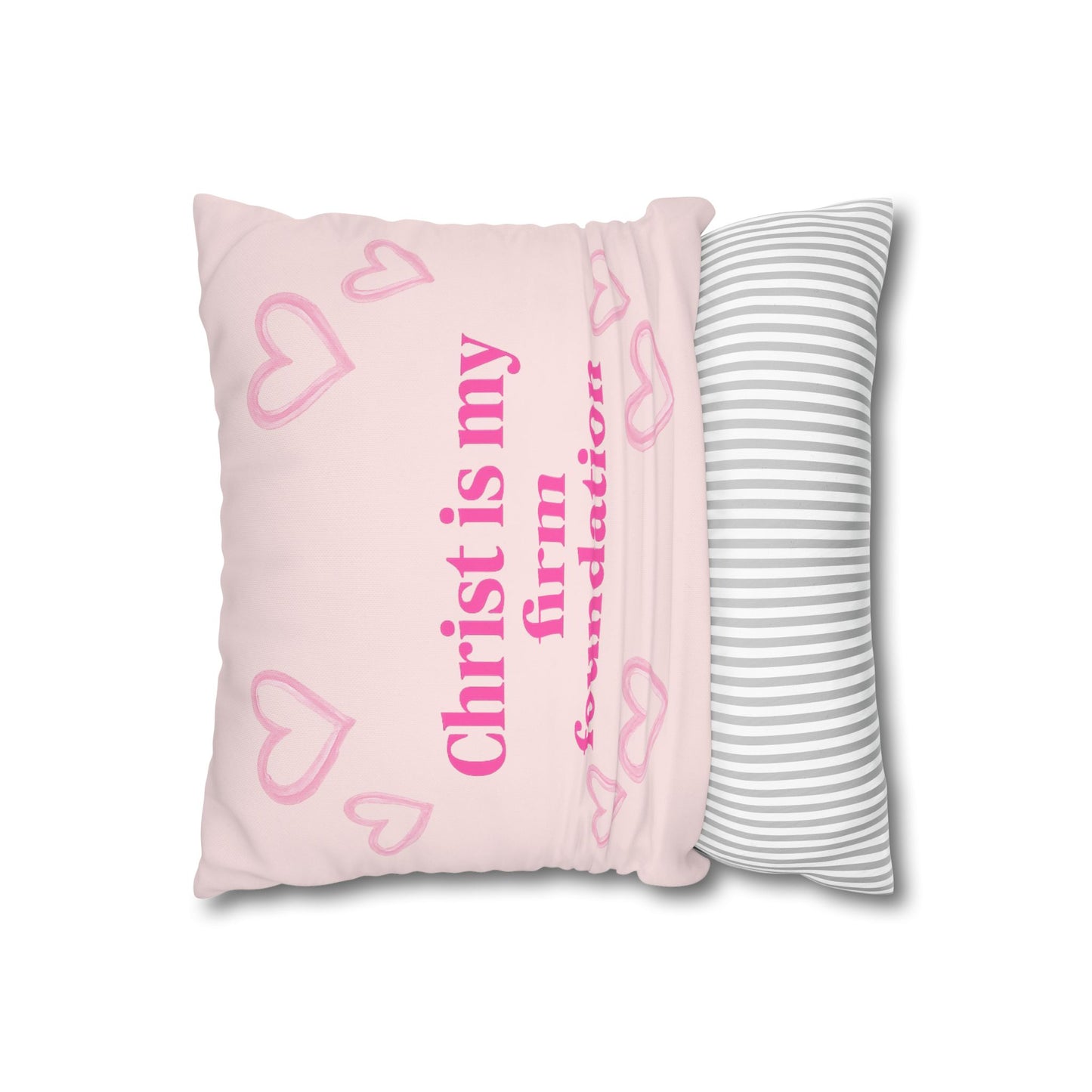 Christian Teddy Bear Pillow – “Spend Quality Time with Jesus Today” Square Throw Pillowcase