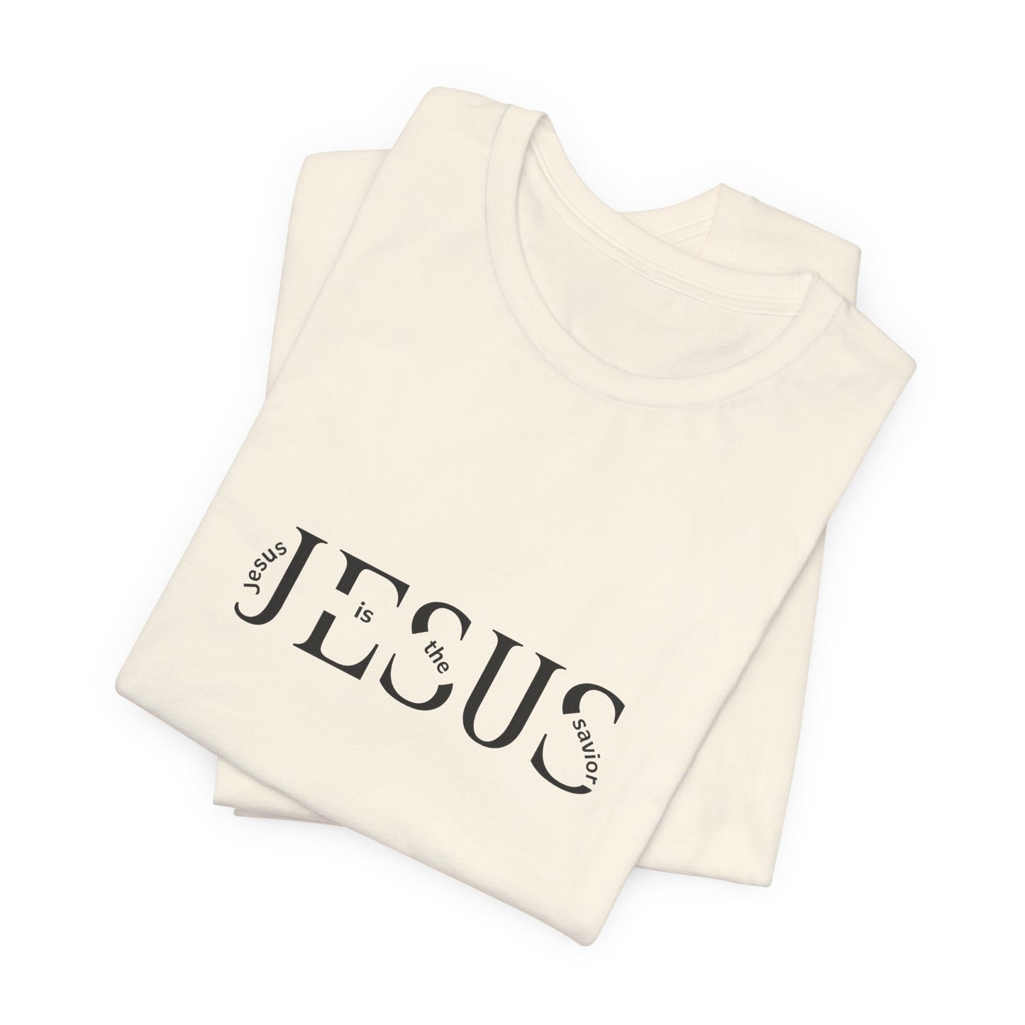Jesus Minimalist Tee — Distressed Script Christian T-Shirt