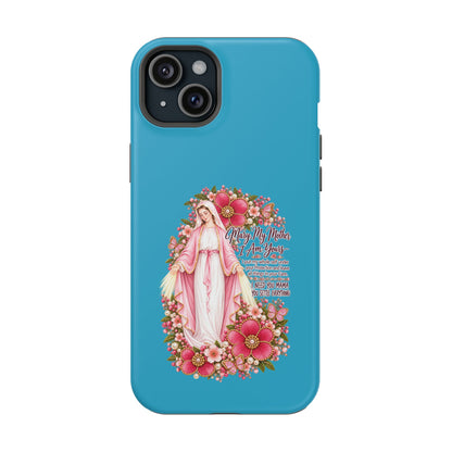 Religious Floral Phone Case — 'Blessed Virgin' Magnetic Impact-Resistant Case