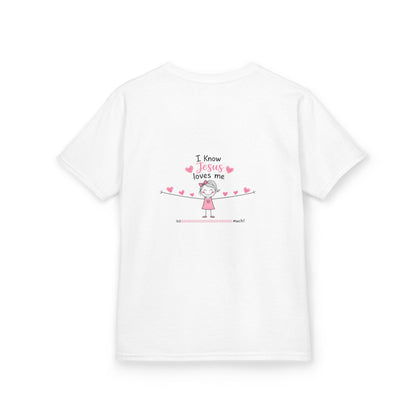 Kids T-Shirt — "God Is Bigger Than" Pink Faith Graphic Tee