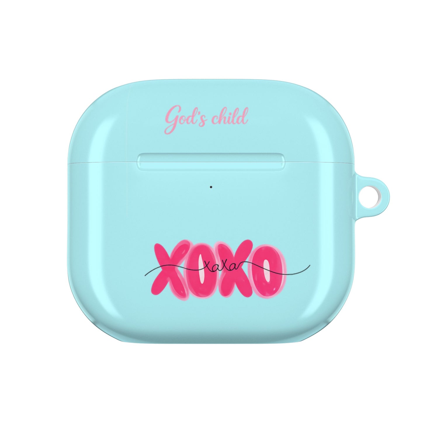 God’s Child AirPod Case – Blue "XOXO" & "Jesus Chose You" Christian Protective Cover