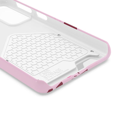 Pink "Child of God" Phone Card Case — Heart Pattern Religious Phone Case with Card Holder