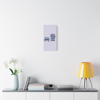 Patriotic Crab Canvas — "Holy Crab God Is Good" Wall Art
