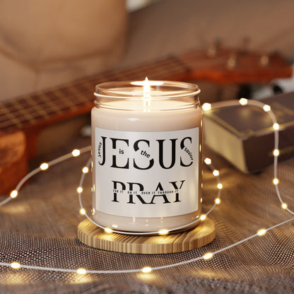 Jesus Pray Scented Soy Candle — 9oz Inspirational Christian Gift