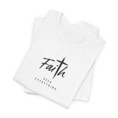 Faith Cross T-Shirt — 'Our Father' Lord's Prayer Back Print Christian Tee