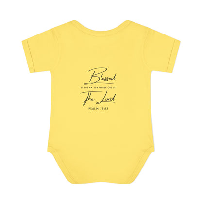 Baby Bodysuit – "My First 4th of July" Patriotic Infant Onesie