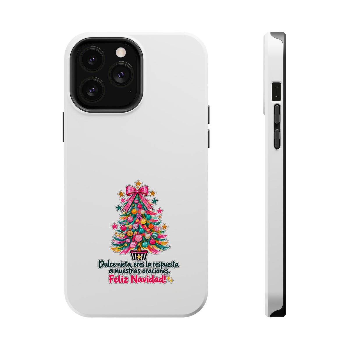 Spanish| Christmas Tree Phone Case - "Feliz Navidad" Spanish Holiday Magnetic Impact-Resistant Case