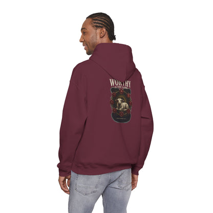 Worthy of the Lamb double print Hoodie – Christian Sheep & Roses Gospel Pullover