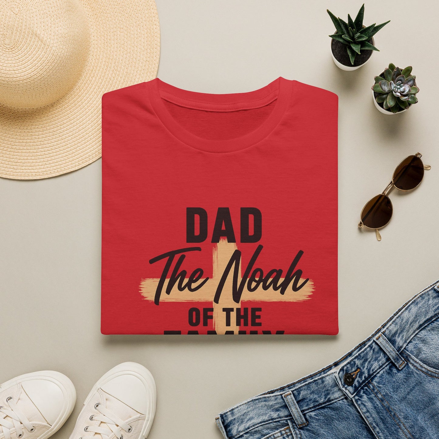 Dad The Noah of the Family T-Shirt — Christian Father Faith Shirt
