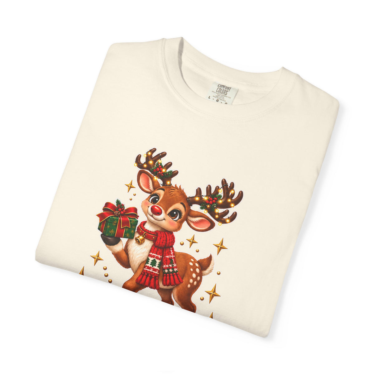 Christmas Reindeer T-Shirt — "Sweet Granddaughter You're an Answered Prayer" Holiday Tee